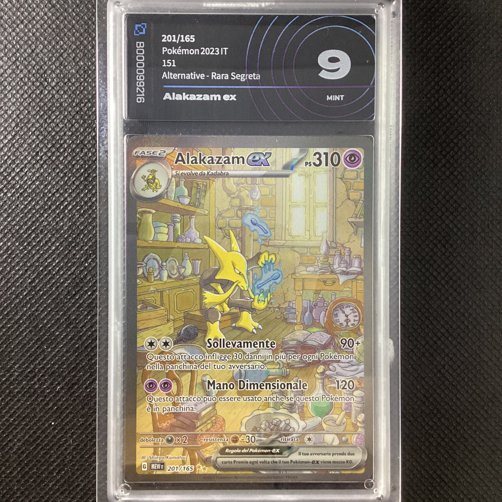 Pokémon Alakazam Ex - 151 - MEW 201-165 AiGrading 9 MINT B000099216 ITA