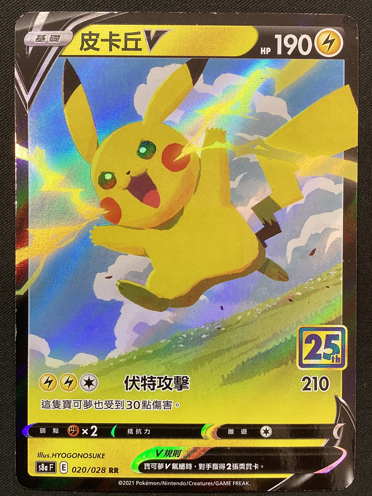 020-028 Pikachu S8A 25th Anniversary Collection KOR GOOD