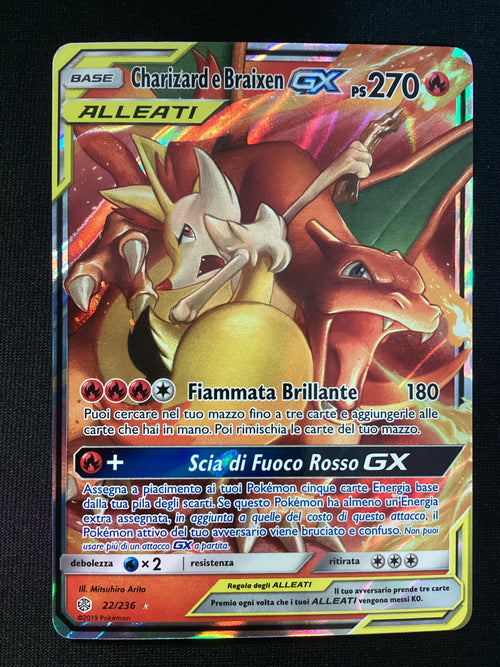 022-236 Charizard e Braixen GX Alleati CEC Eclissi Cosmica ITA NM