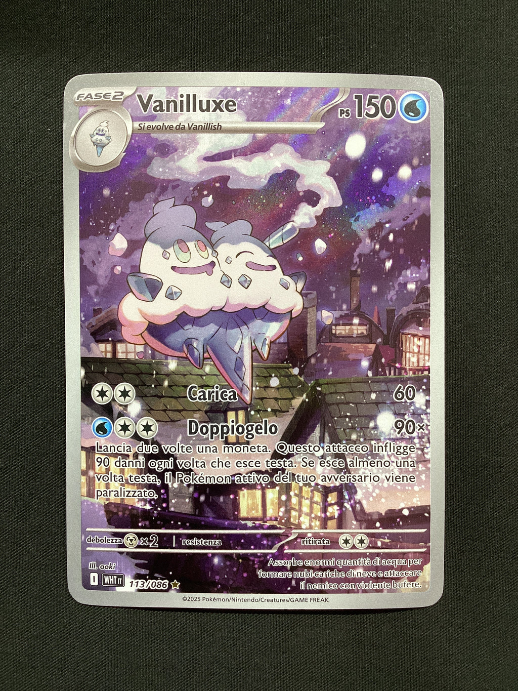 113-086 Vanilluxe Illustrazione Rara WHT Fuoco Bianco ITA LIGHT PLAYED