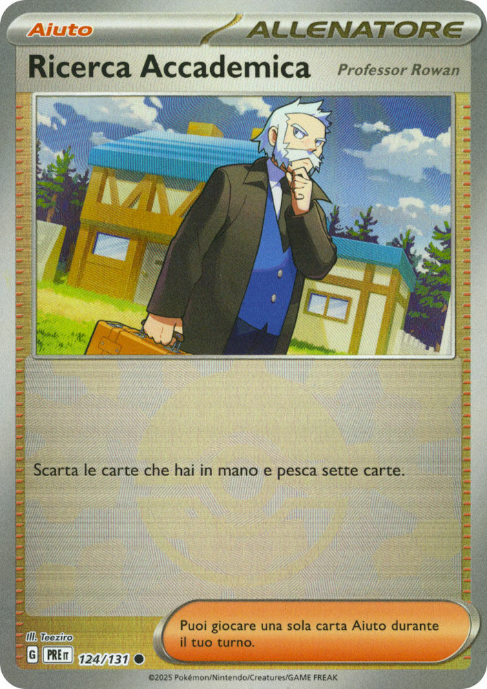 124-131 Ricerca Accademica - Professor Rowan Non Comune Reverse Poke ball PRE Evoluzioni Prismatiche ITA NM
