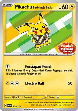 SV-P 101 Pikachu Wearing a Batik Shirt Indonesian Promos (Sealed)