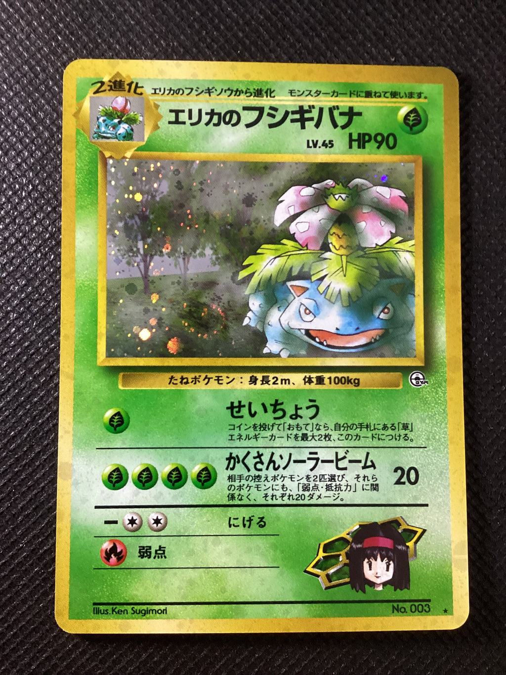 003 Erika's Venusaur G2 Challenge from the Darkness JAP NM SWIRL(Back printline)