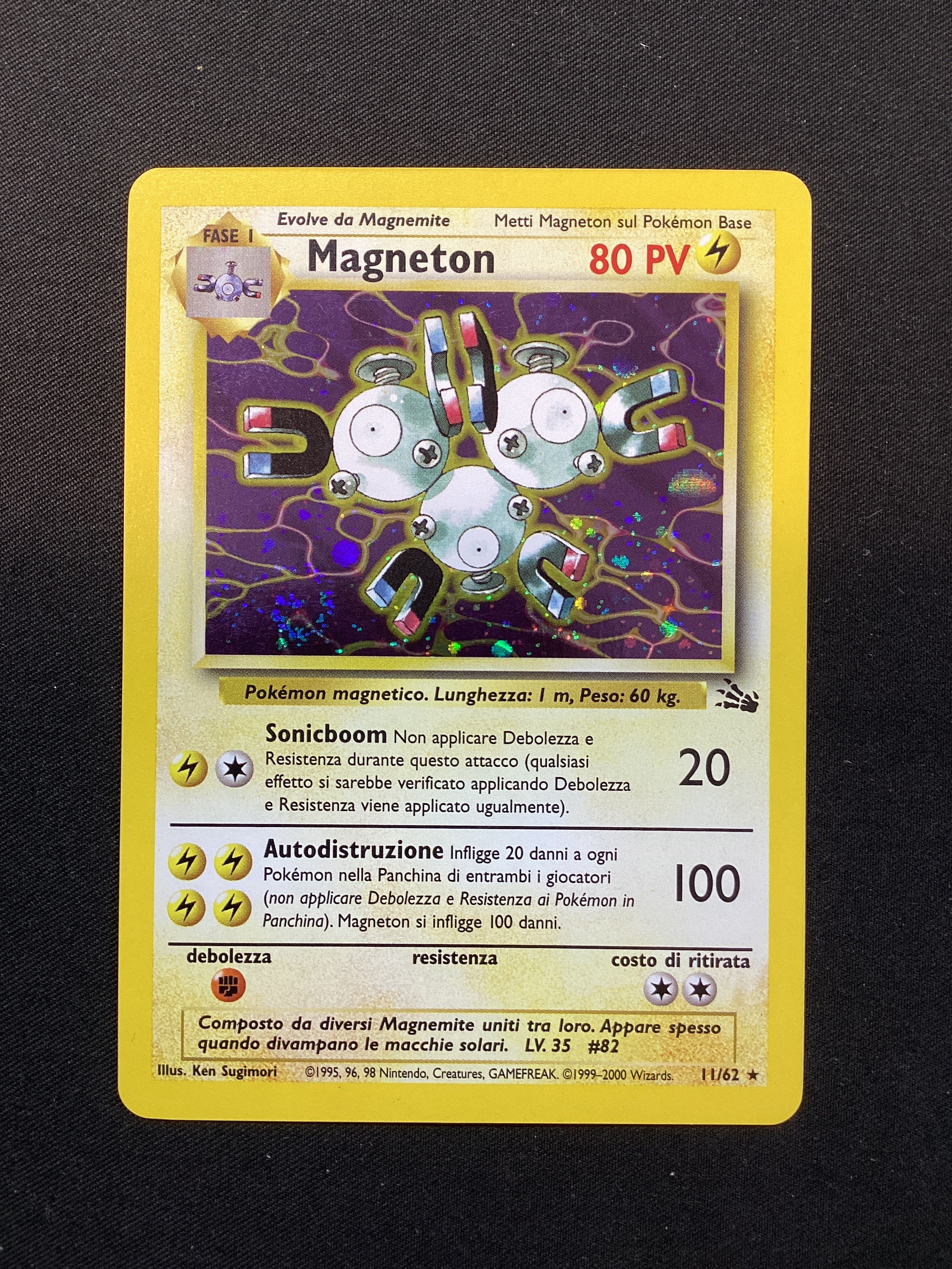 011-062 Magneton  Holo Unlimited Fossil ITA EXCELLENT