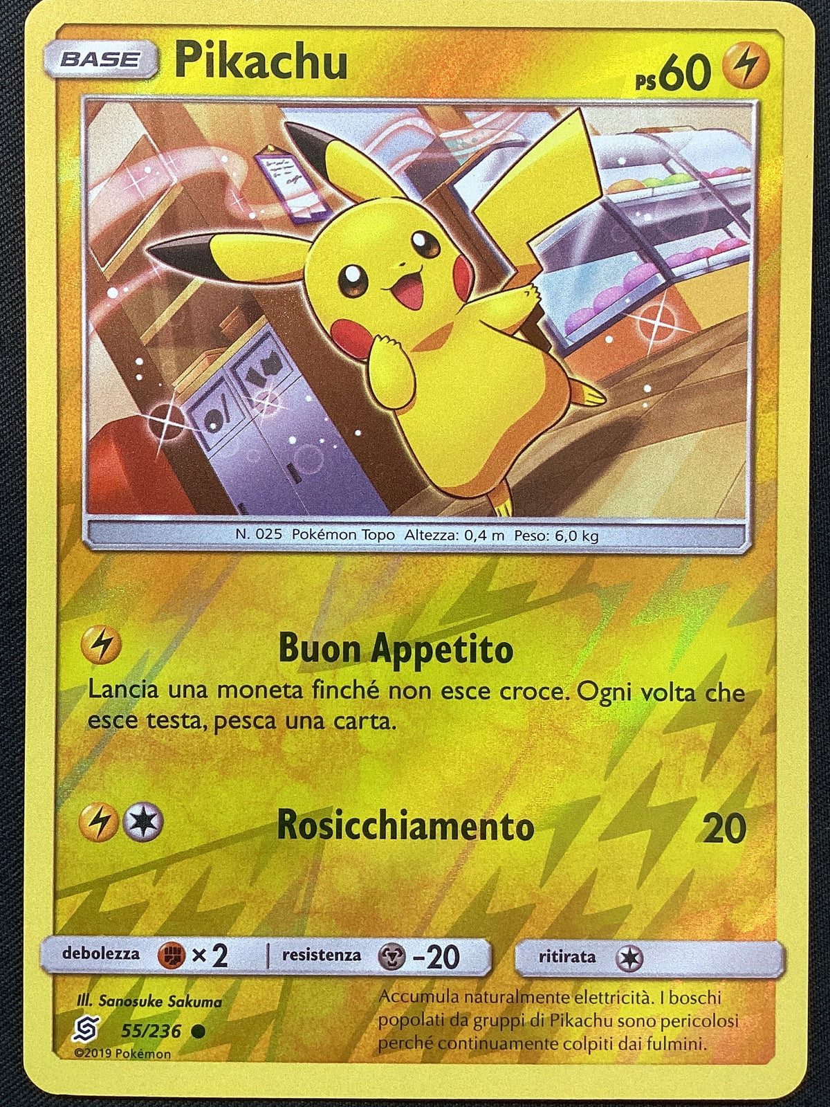 55-236 Pikachu Reverse UNM Sintonia Mentale ITA NM