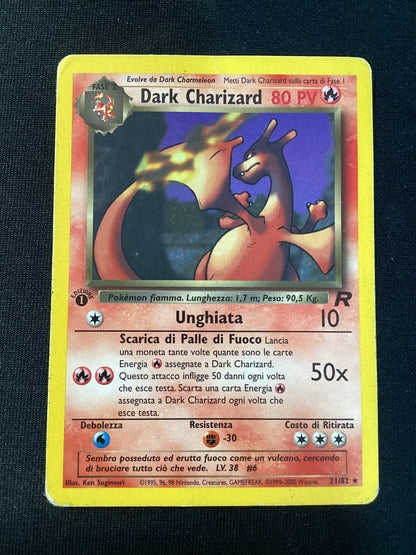 021-082 Dark Charizard Rara Prima Edizione Prima Edizione ITA POOR