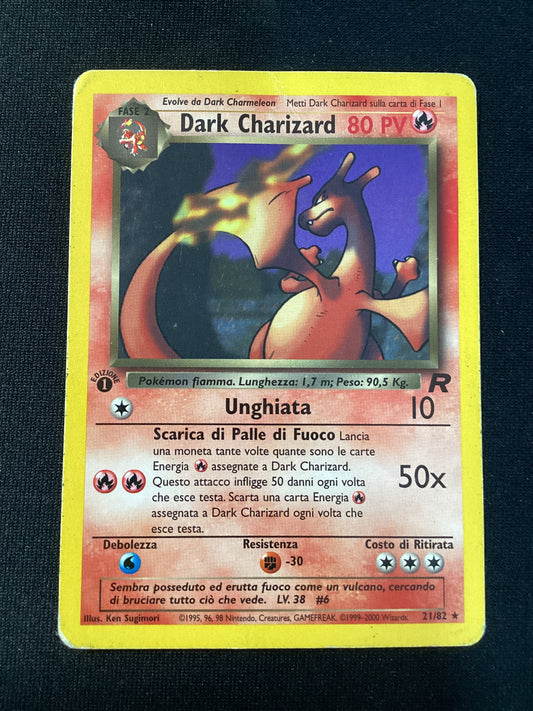 021-082 Dark Charizard Rara Prima Edizione Prima Edizione ITA POOR