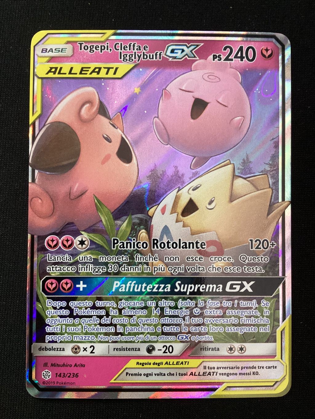 143-236 Togepi, Cleffa e Igglybuff GX Alleati CEC Eclissi Cosmica ITA NM