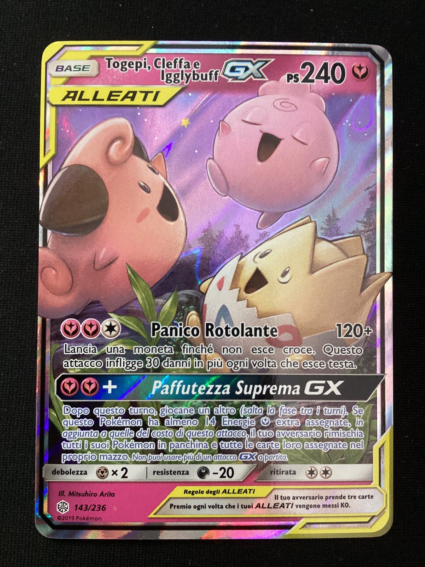 143-236 Togepi, Cleffa e Igglybuff GX Alleati CEC Eclissi Cosmica ITA NM
