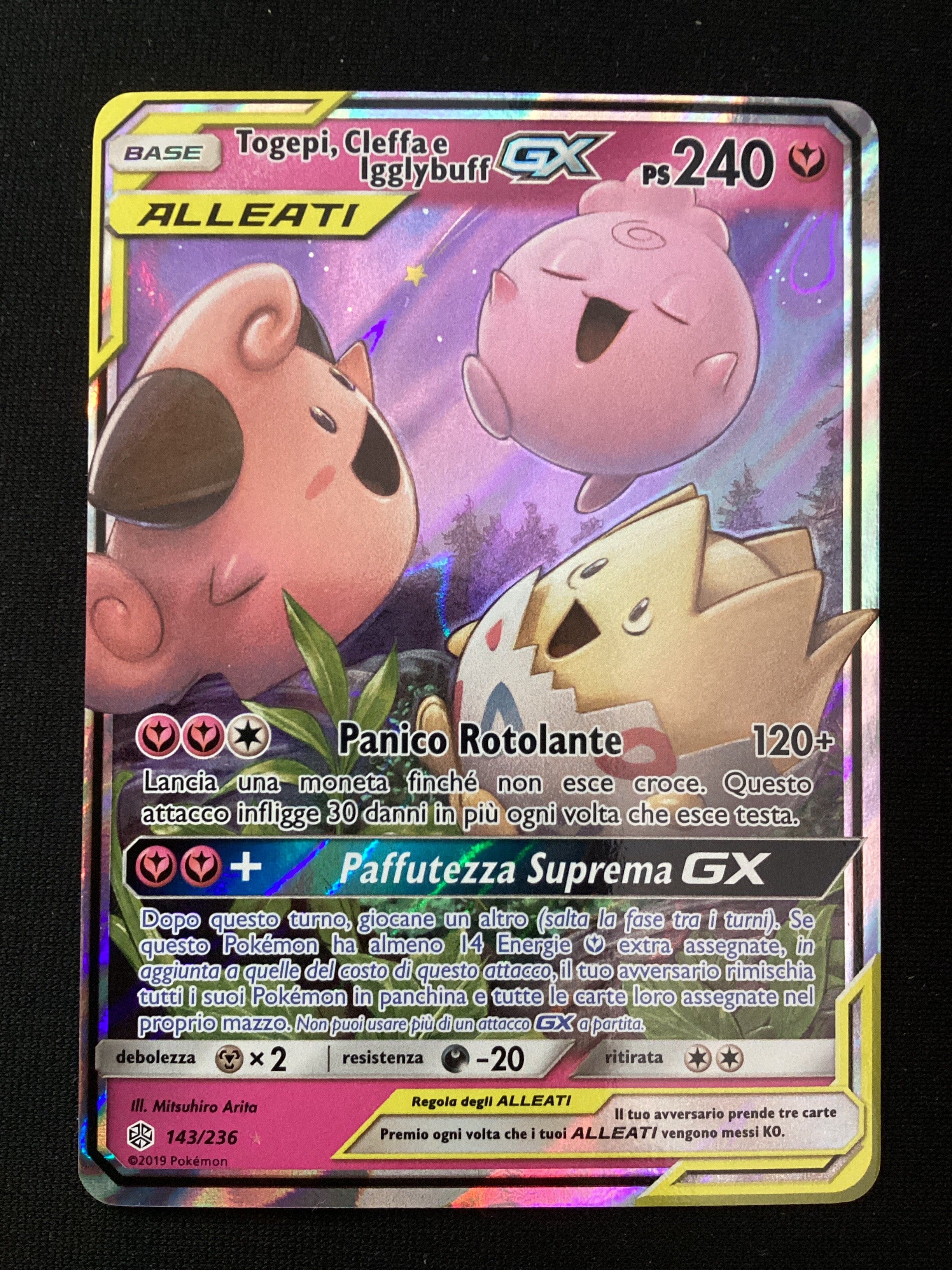 143-236 Togepi, Cleffa e Igglybuff GX Alleati CEC Eclissi Cosmica ITA NM