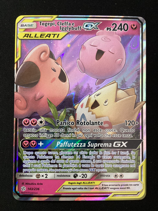 143-236 Togepi, Cleffa e Igglybuff GX Alleati CEC Eclissi Cosmica ITA NM