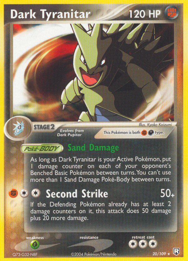 20-109 Dark Tyranitar HOLO TRR EX Team Rocket Returns ENG LIGHT PLAYED