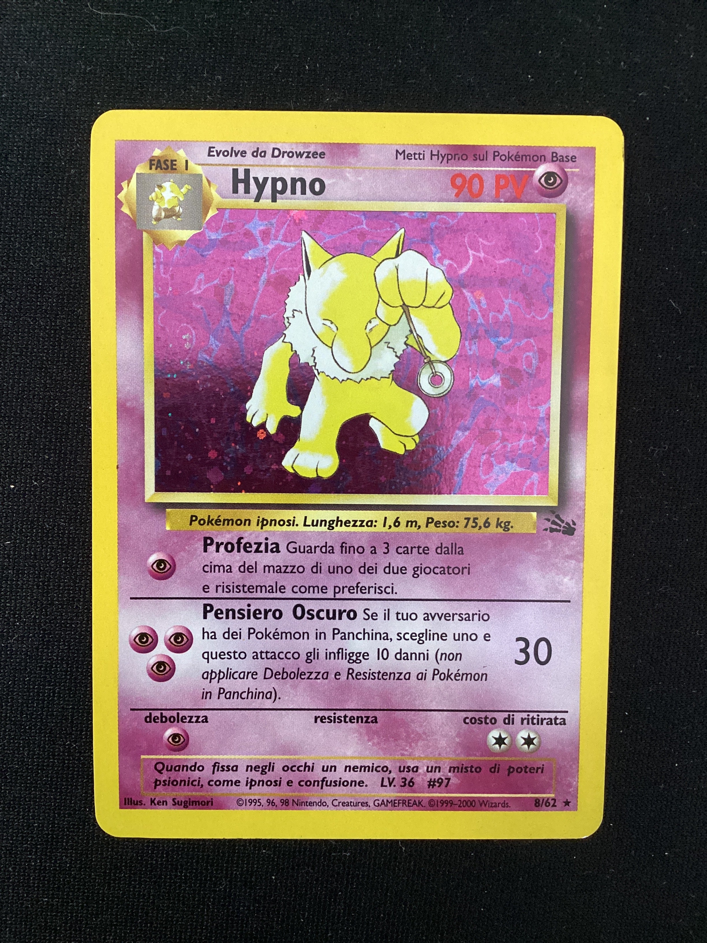 008-062 Hypno Holo Unlimited Fossil ITA GOOD/EXCELLENT