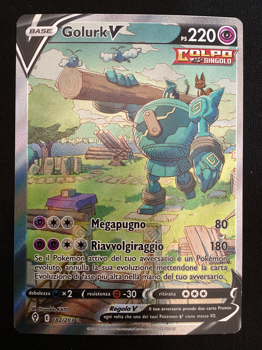 182-203 Golurk V Alternative Art EVS Evoluzioni Eteree ITA NM