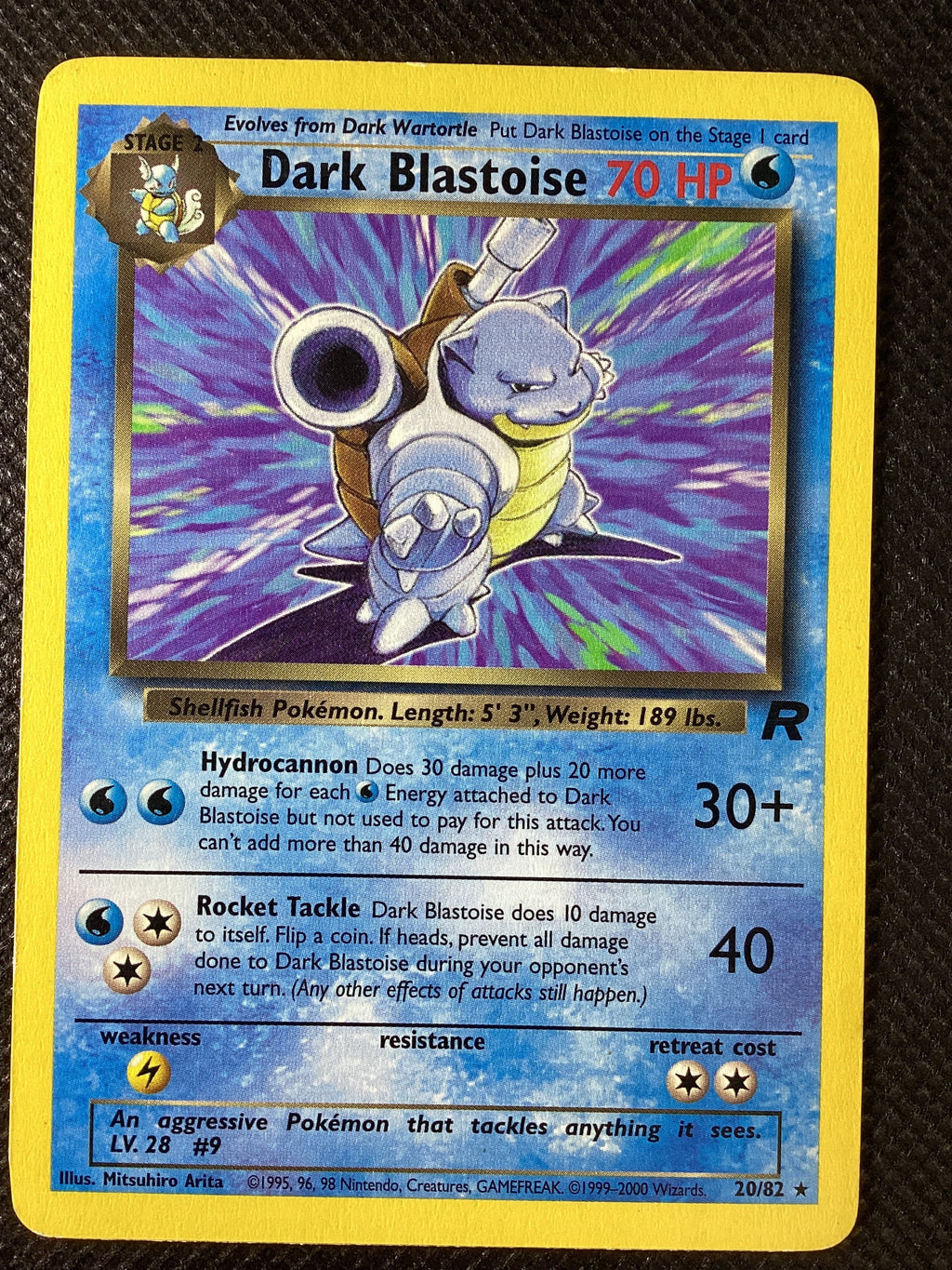 020-082 Dark Blastoise Rara TR Team Rocket ENG GOOD
