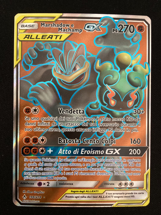198-214 Marshadow e Machamp GX Alleati Full Art UNB Legami Inossidabili ITA NM
