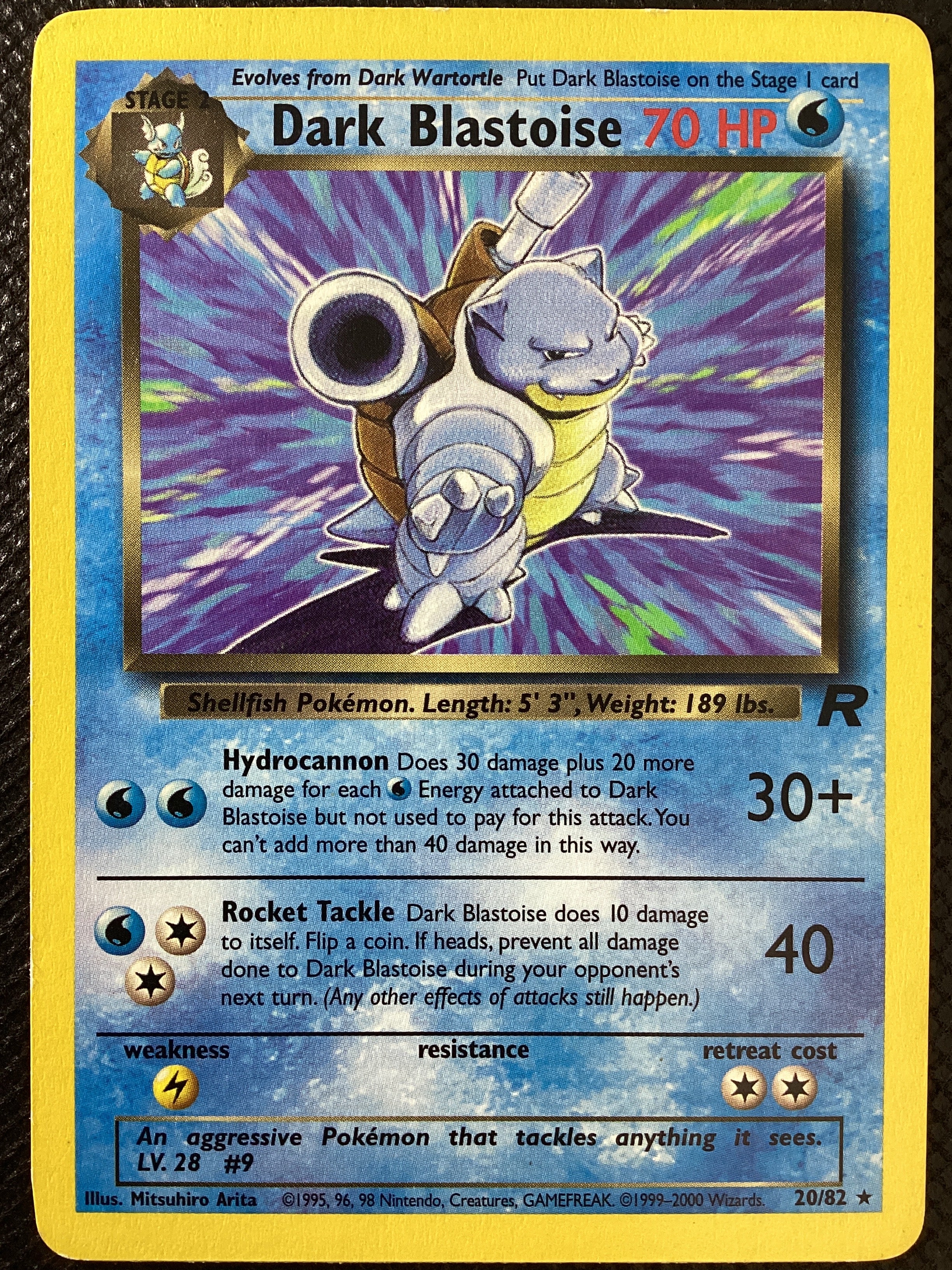 020-082 Dark Blastoise Rara TR Team Rocket ENG GOOD