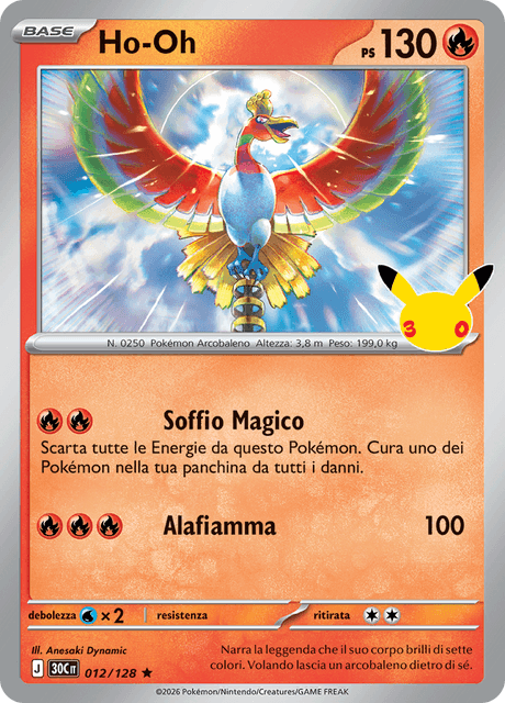 012-128 Ho-Oh Holo 30C 30º Anniversario ITA NM