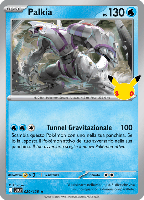 020-128 Palkia Holo 30C 30º Anniversario ITA NM