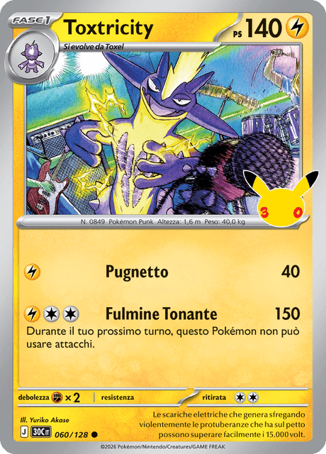 060-128 Toxtricity Holo 30C 30º Anniversario ITA NM