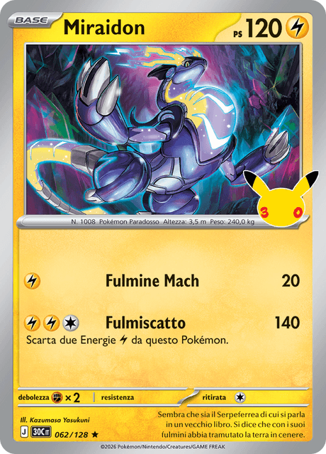 062-128 Miraidon Holo 30C 30º Anniversario ITA NM