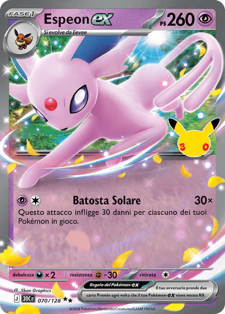 070-128 Espeon ex 30C 30º Anniversario ITA NM