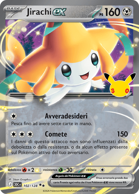 102-128 Jirachi ex 30C 30º Anniversario ITA NM