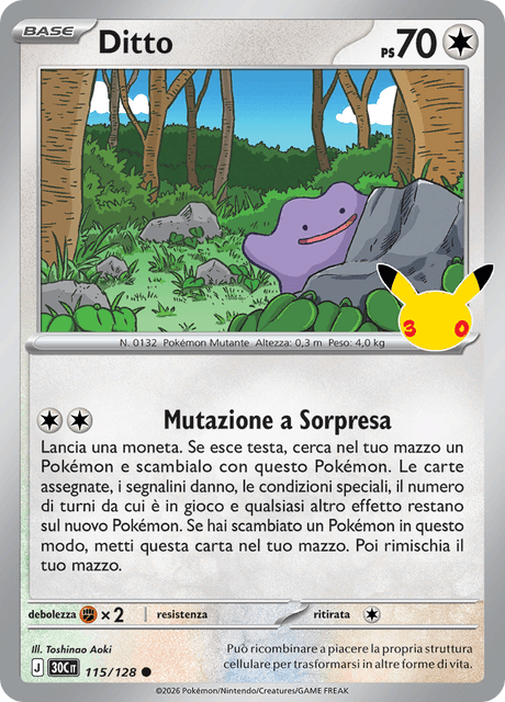 115-128 Ditto Holo 30C 30º Anniversario ITA NM