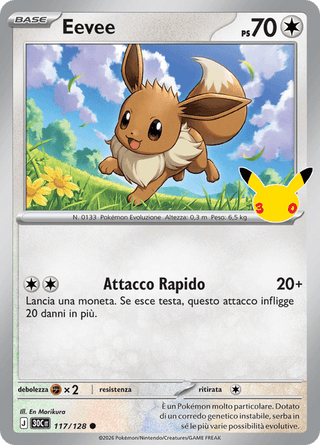 117-128 Eevee Holo 30C 30º Anniversario ITA NM