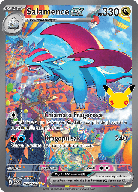 156-128 Salamence ex Alternative Art 30C 30º Anniversario ITA NM