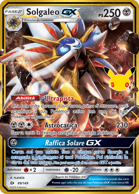 181-128 Solgaleo GX Collezione Classica 30C 30º Anniversario ITA NM