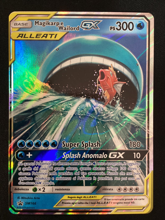 Promo SM166 Magikarp e Wailord GX Alleati Promo Sole e luna ITA NM