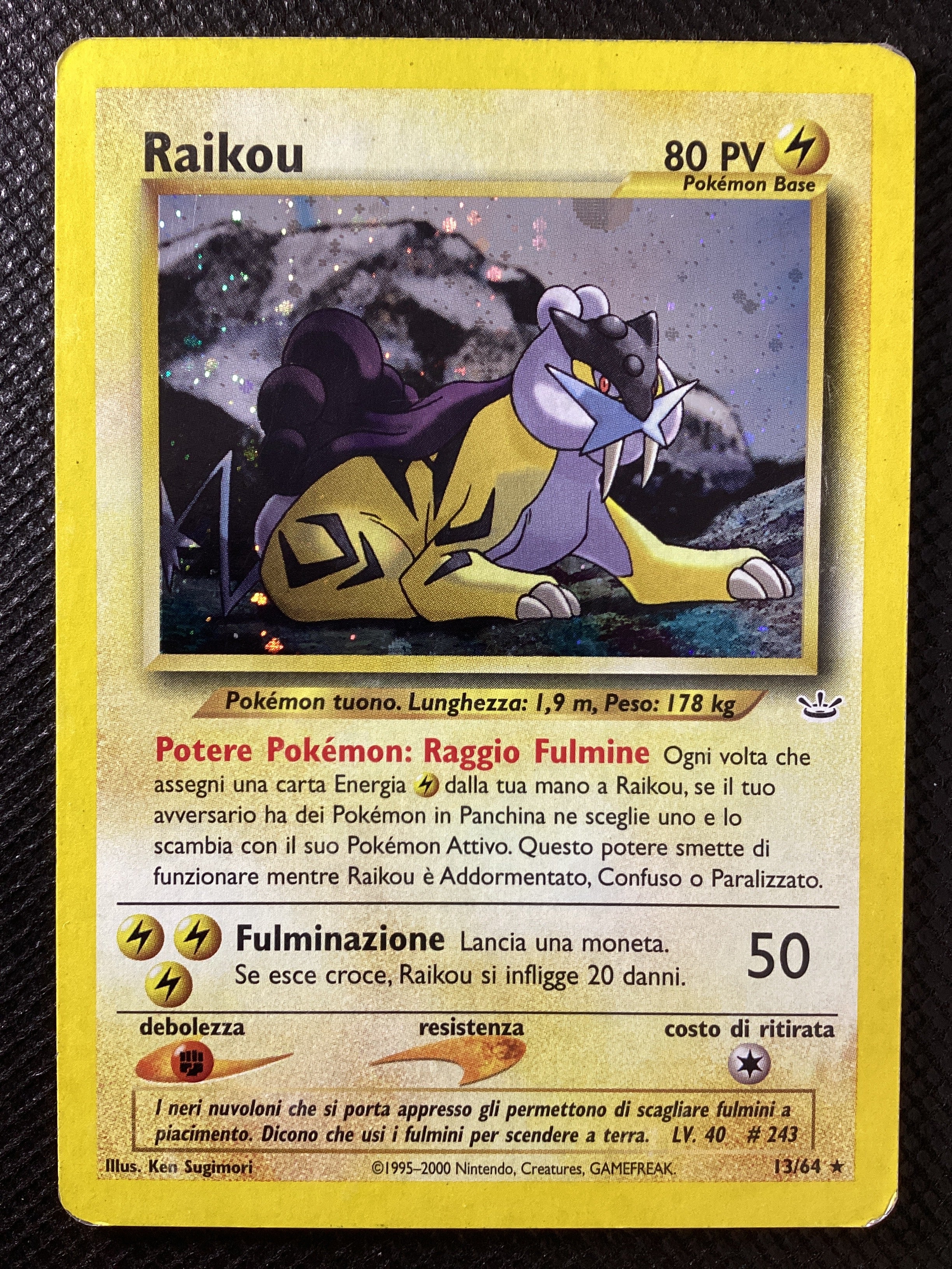 013-064 Raikou Holo NR Neo Revelation ITA EXCELLENT
