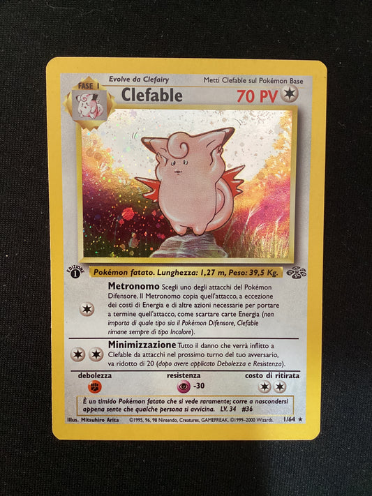 01-64 Clefable Holo Jungle Prima Edizione ITA NM
