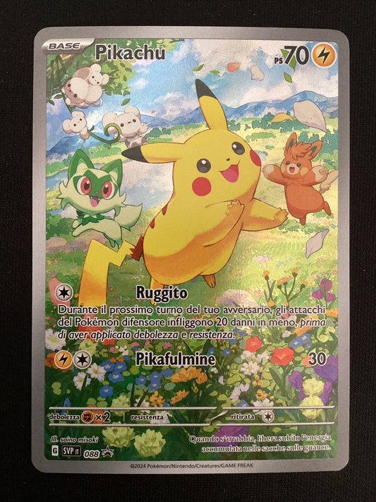 Promo SVP088 Pikachu Illustrazione Rara SVP Promo Scarlatto e Violetto ITA NM