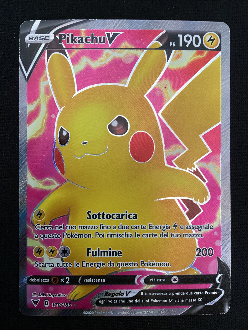 170-185 Pikachu V Full Art VIV Voltaggio Sfolgorante ITA EXCELLENT
