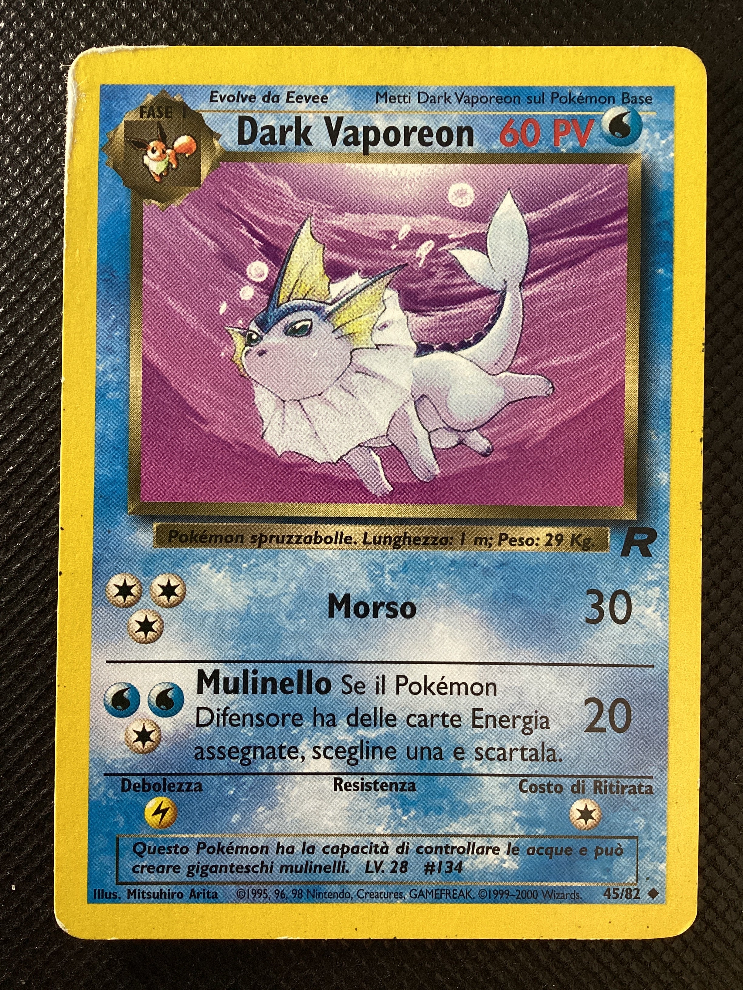45-82 Dark Vaporeon TR Team Rocket ITA POOR