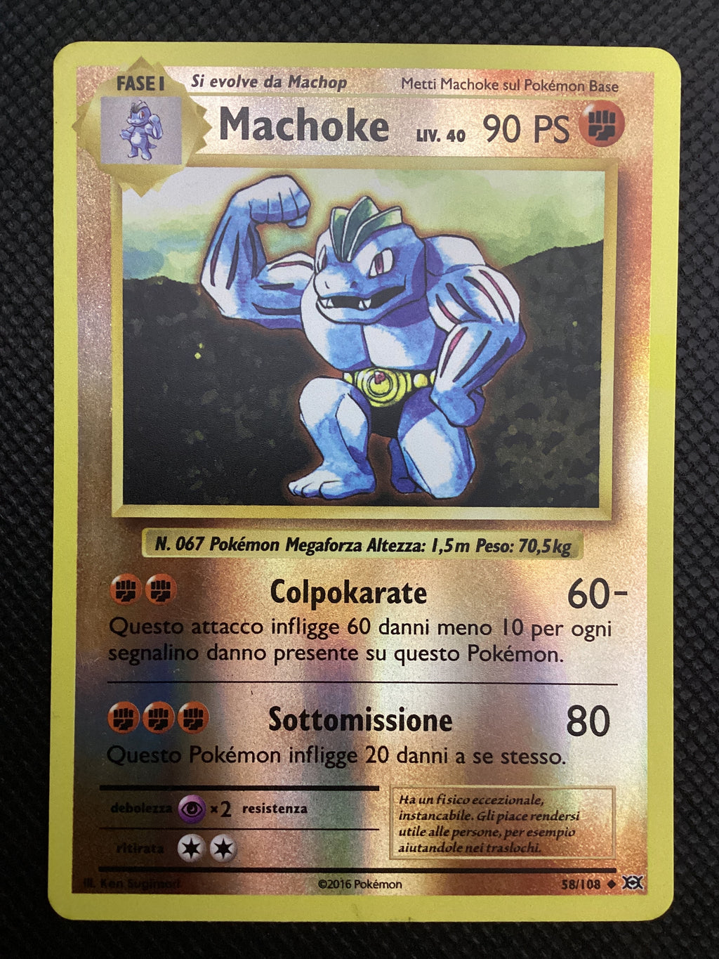 058-108 Machoke Reverse Holo EVO Evoluzioni ITA EXCELLENT