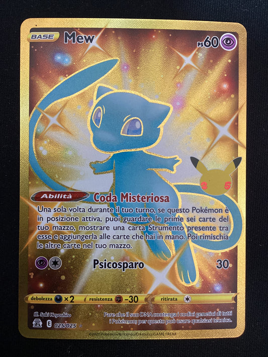 025-025 Mew Shiny Gold Rara Segreta Gran Festa ITA NM