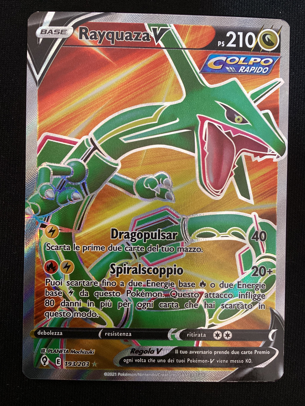 193-203 Rayquaza V Full Art EVS Evoluzione Eteree  ITA NM