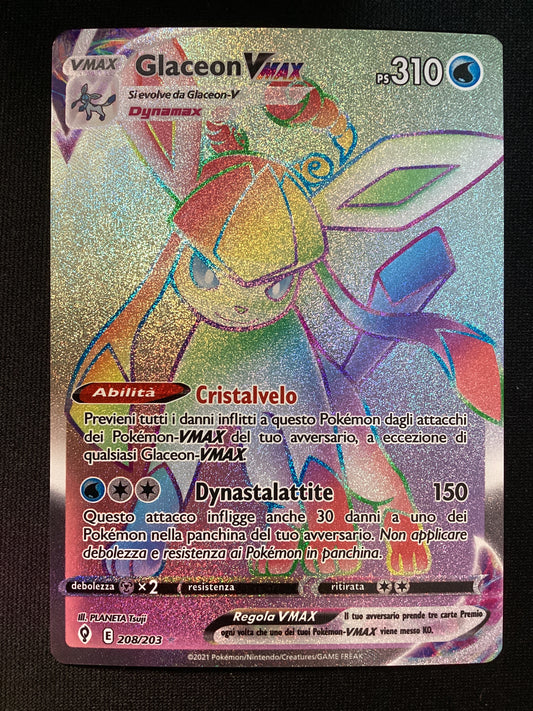 208-203 Glaceon VMAX Rara Segreta EVS Evoluzioni Eteree ITA NM
