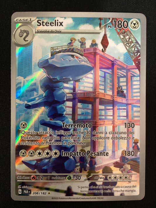 208-182 Steelix Illustrazione Rara PAR Paradosso Temporale ITA NM