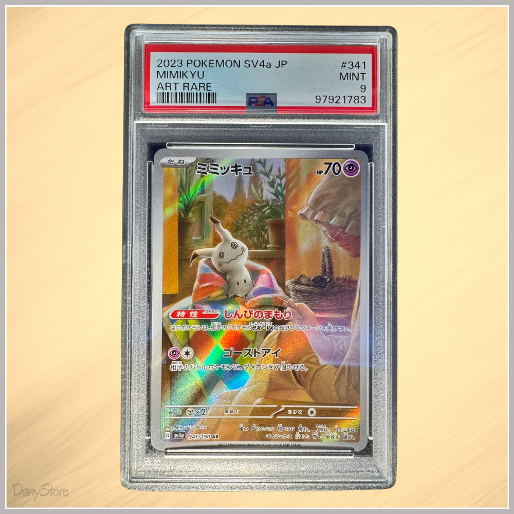 PSA 9 Mimikyu Illustration Rare Paldean Fates ETB Promo SVP075 Mimikyu JPN SV4a