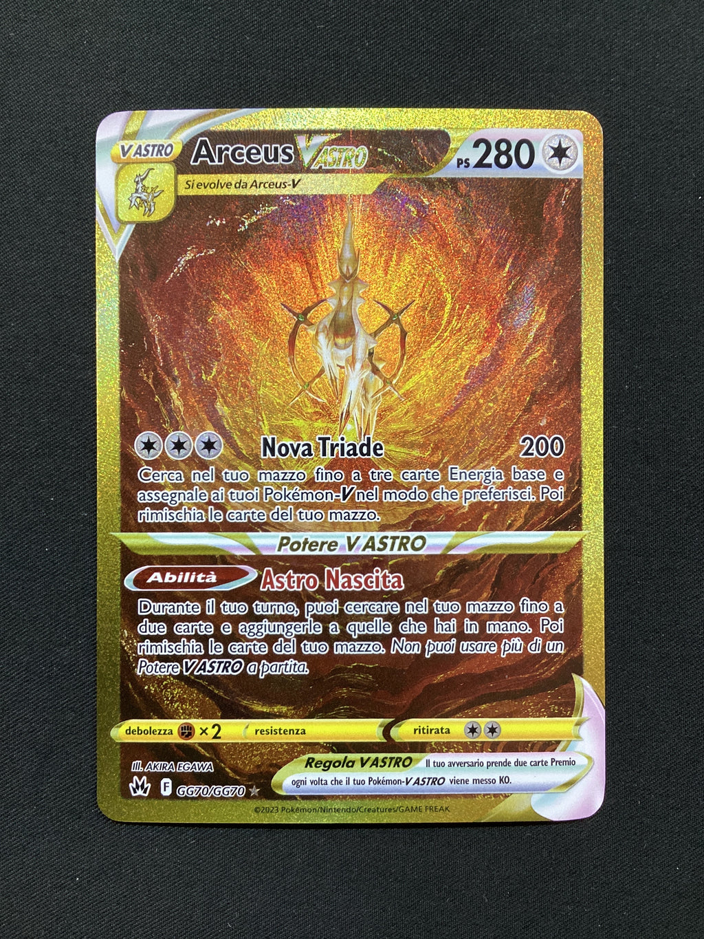 GG70-GG70 Arceus V Astro Gold Galleria Di Galar CRZ Zenit Regale ITA NM