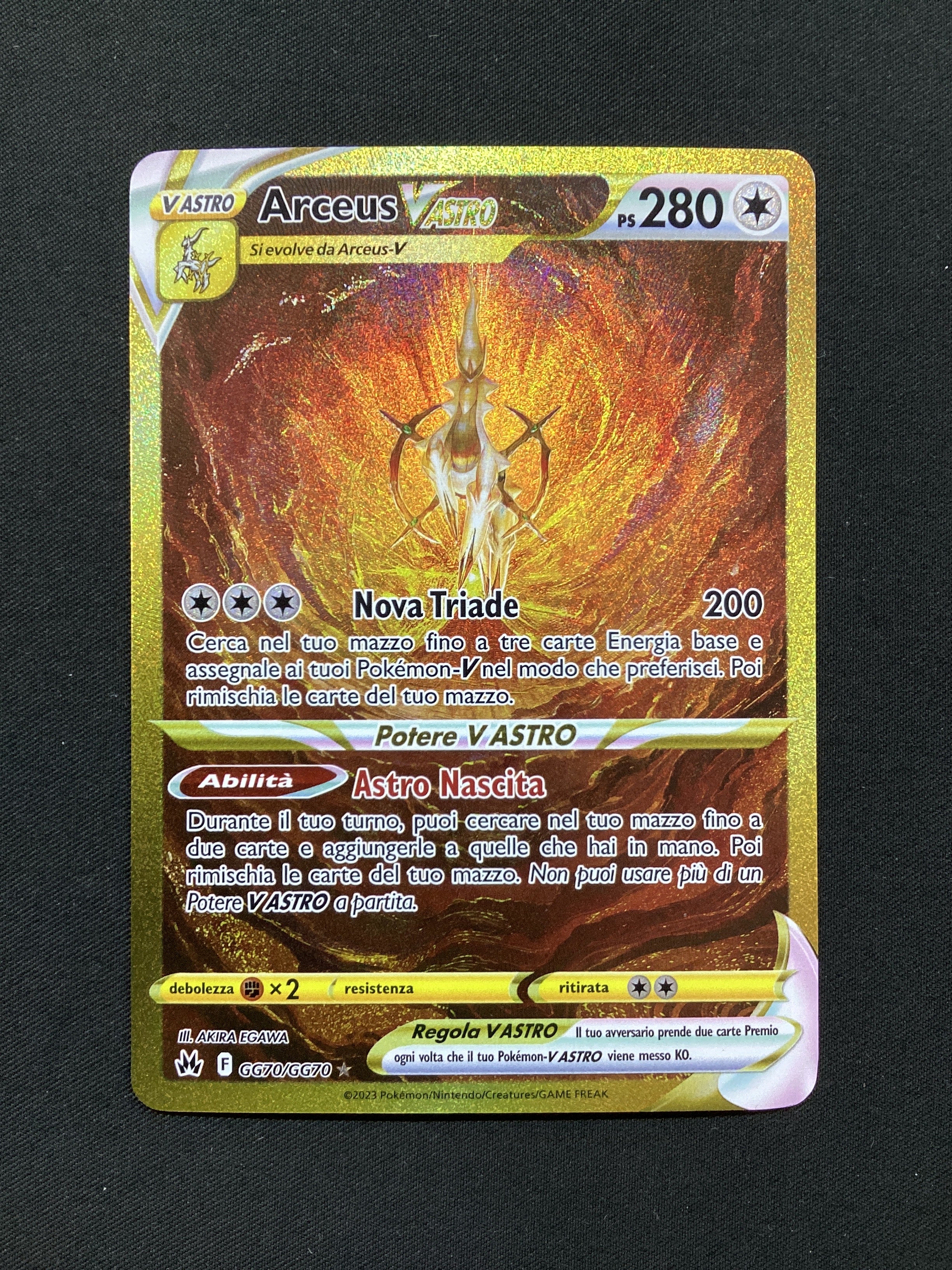 GG70-GG70 Arceus V Astro Gold Galleria Di Galar CRZ Zenit Regale ITA NM