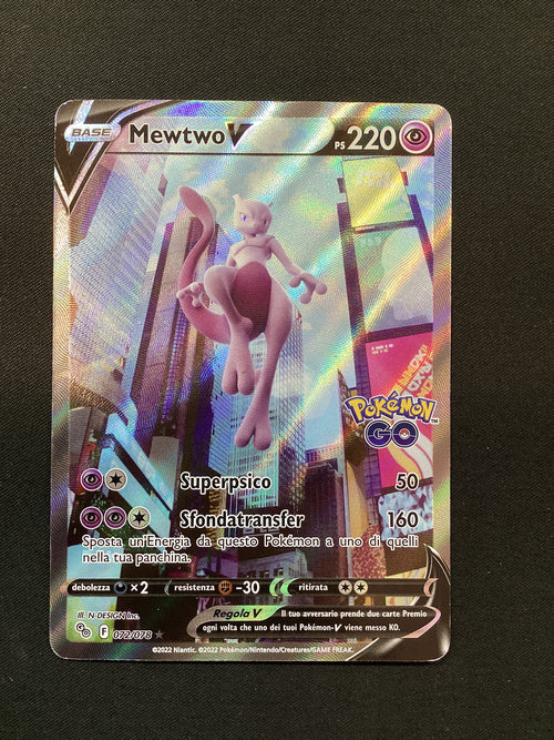 072-078 Mewtwo V PGO Pokemon Go ITA GOOD