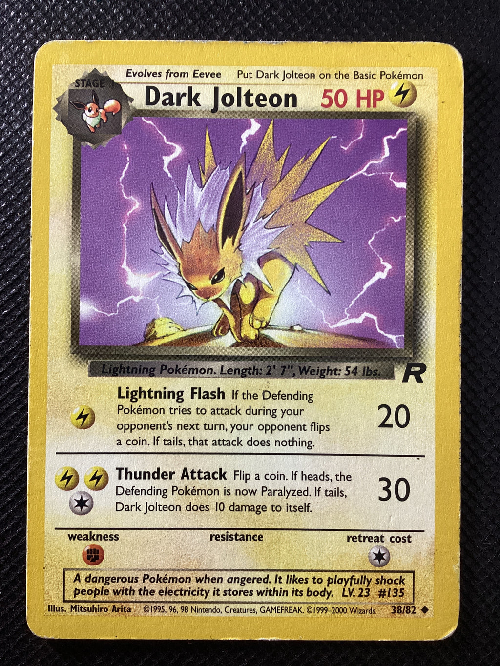 38-82 Dark Jolteon TR Team Rocket ENG POOR