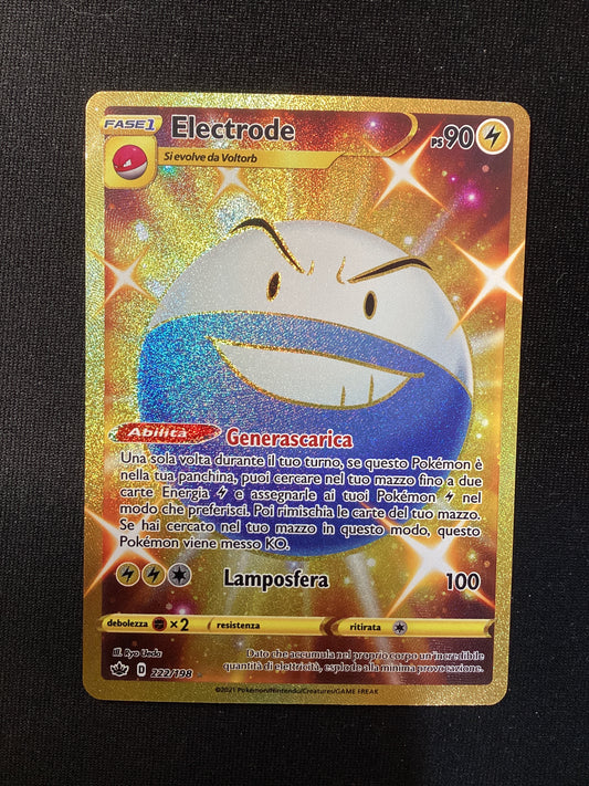 222-198 Electrode Shiny Gold Rara Segreta CRE Regno Glaciale ITA NM