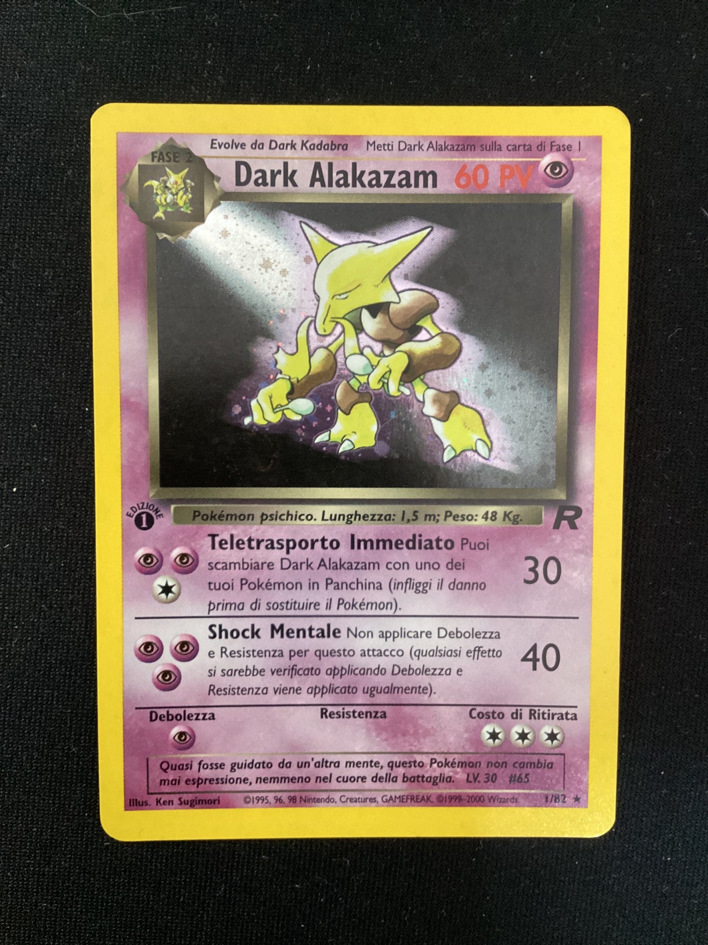 018-082 Dark Alakazam Rara Prima Edizione ITA NM