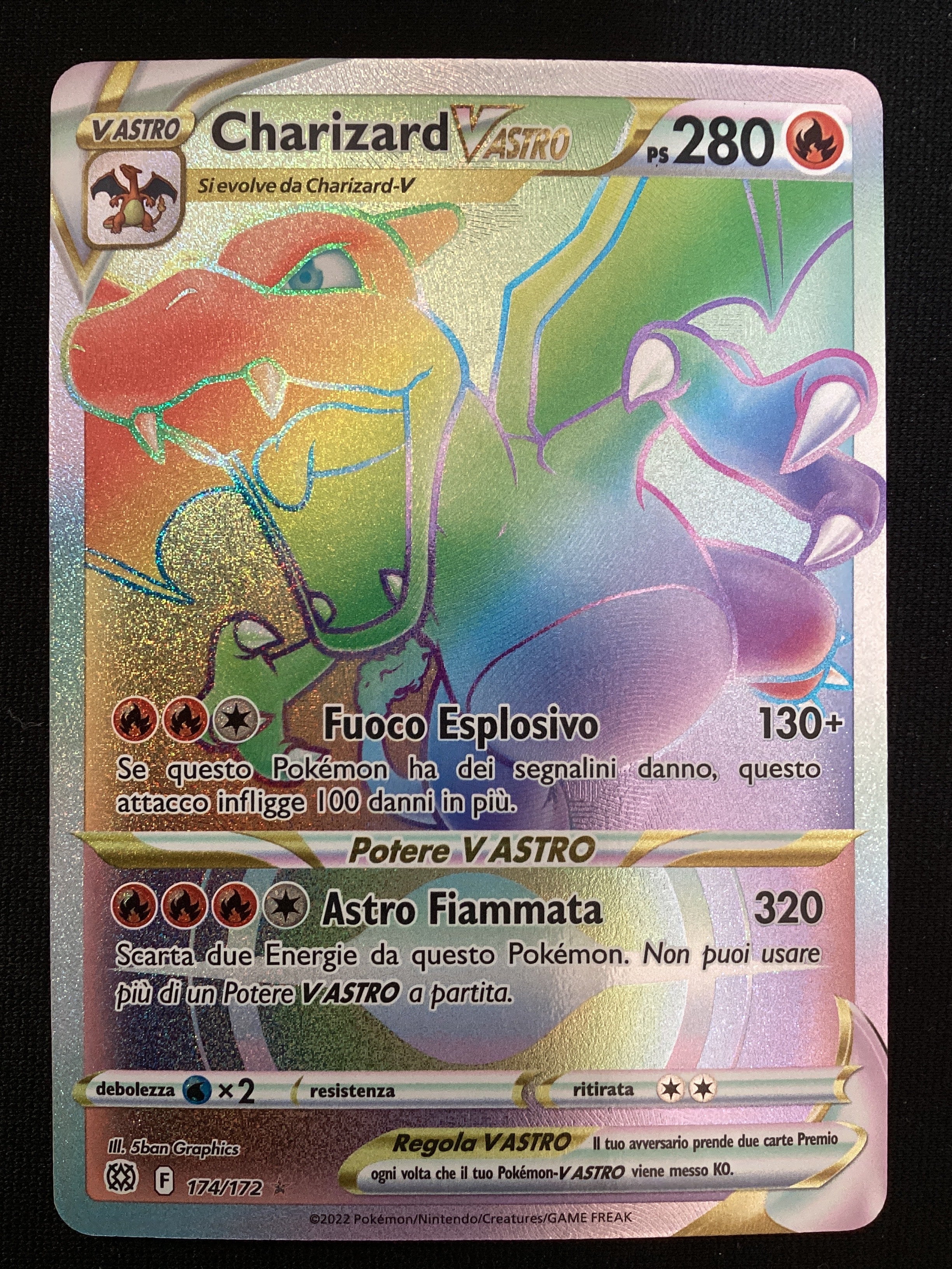 174-172 Charizard V Astro Rara Segreta BRS Astri Lucenti ITA NM